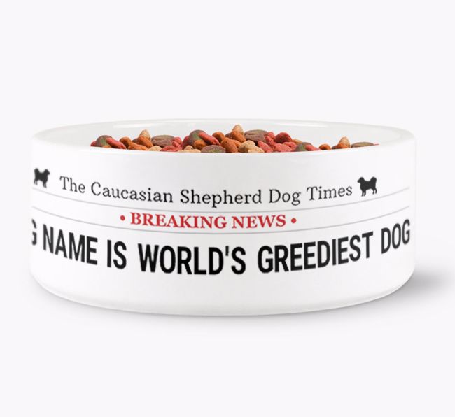 'World's Greediest Dog' - Personalised Bowl for your {breedFullName}